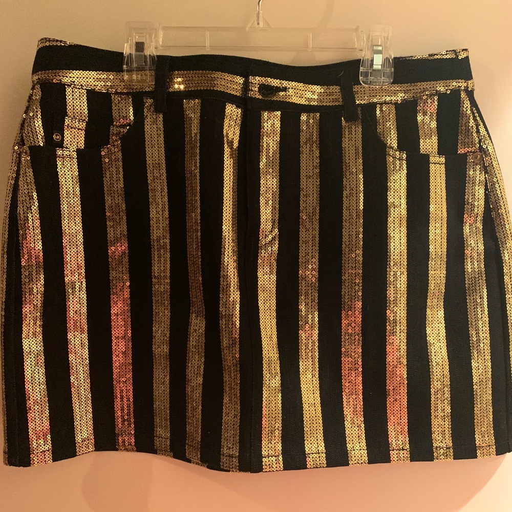 Michael Kors Black Denim Skirt